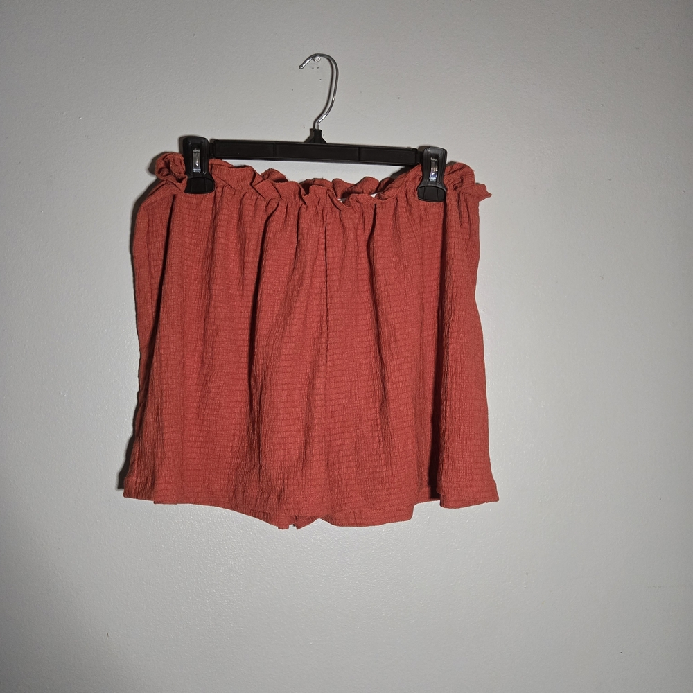 ASOS Swim‎ Rust Crinkle Crop Top & Shorts Set NWT ~ Size 12 - Picture 4 of 8